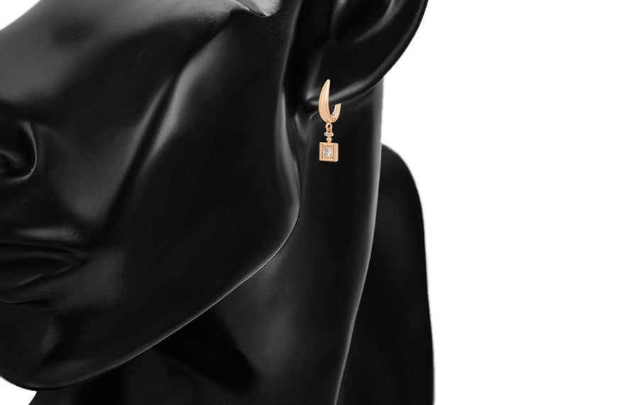 Elegant 18K Gold Plated Dangle Earrings image 5