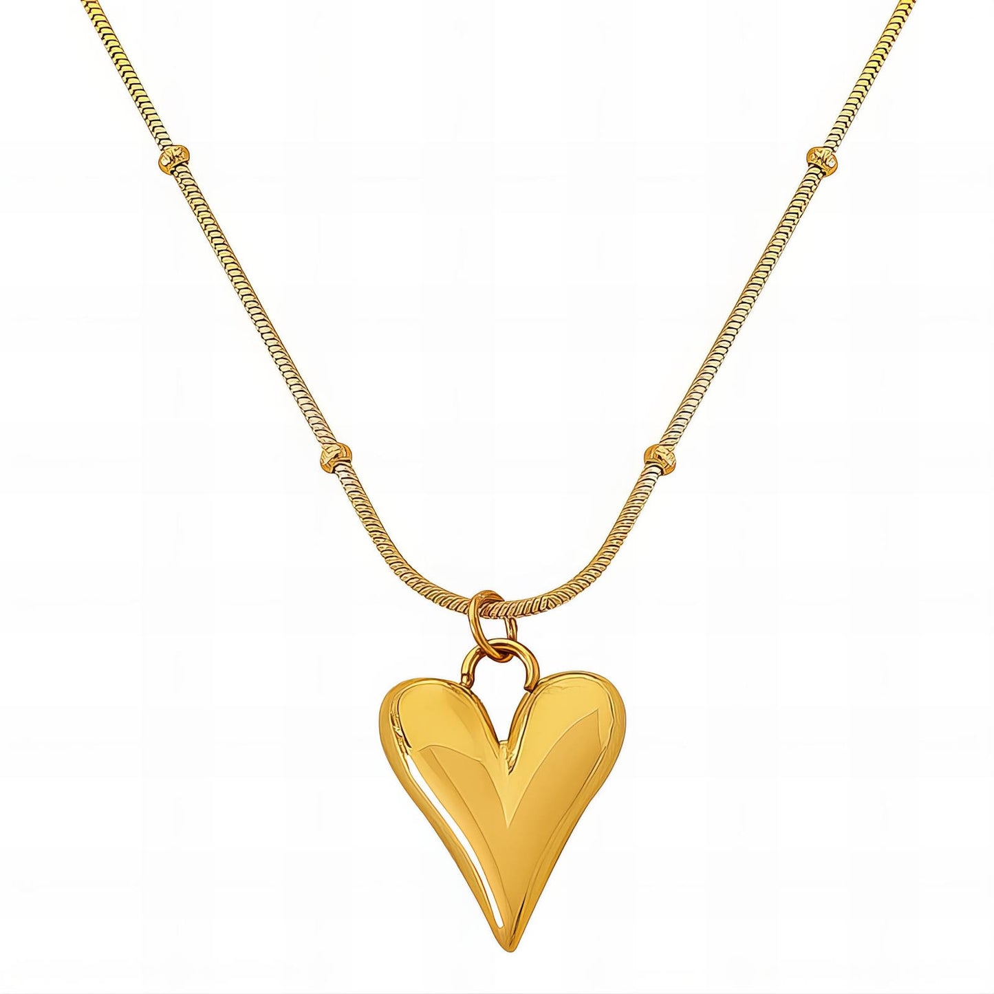 18K gold plated Stainless steel "Hearts" necklace image 0