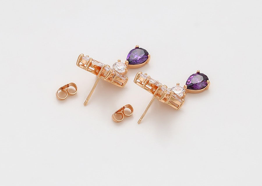 14K Rose Gold Plated Butterfly Pendant & Stud Earrings Set image 8