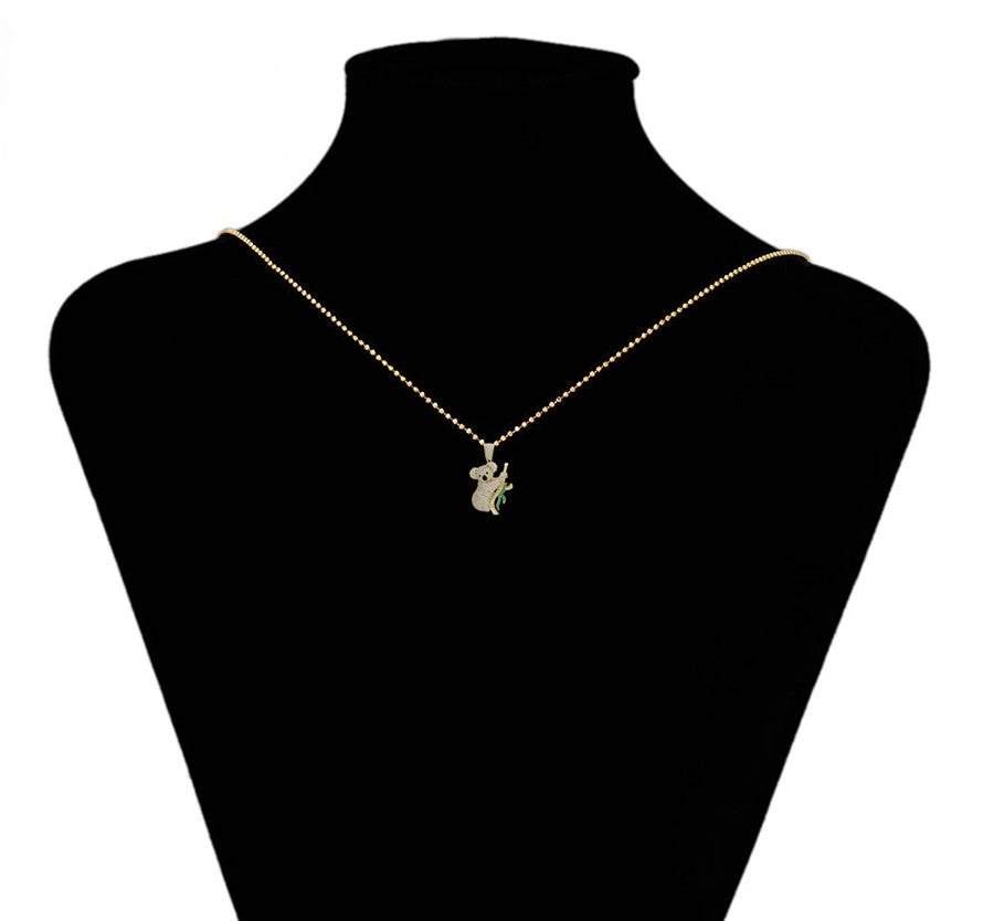 14K gold Plated Cute and Blingy Koala Bear Pendant image 3