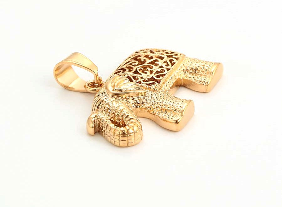 18K Gold Plated Lucky Elephant Pendant image 2