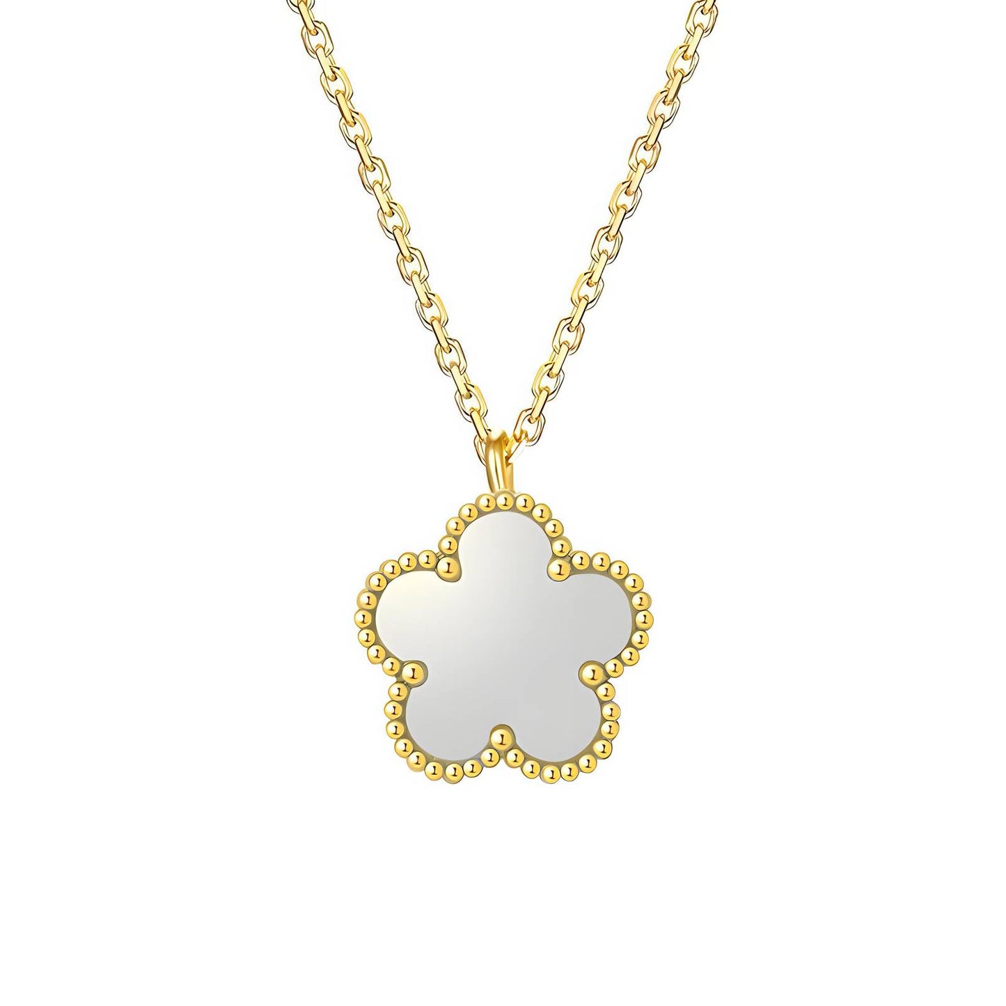 18K gold plated Stainless steel "Flower" necklace image 0