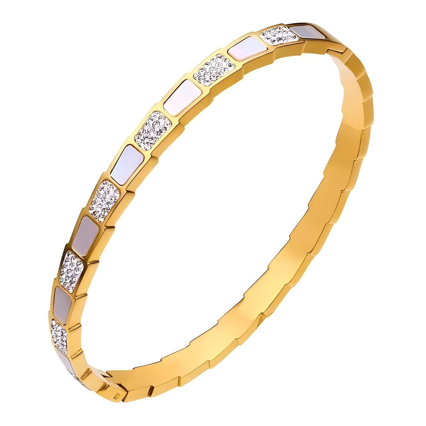 Bamboo 18K gold plated Stainless steel bracelet image 0