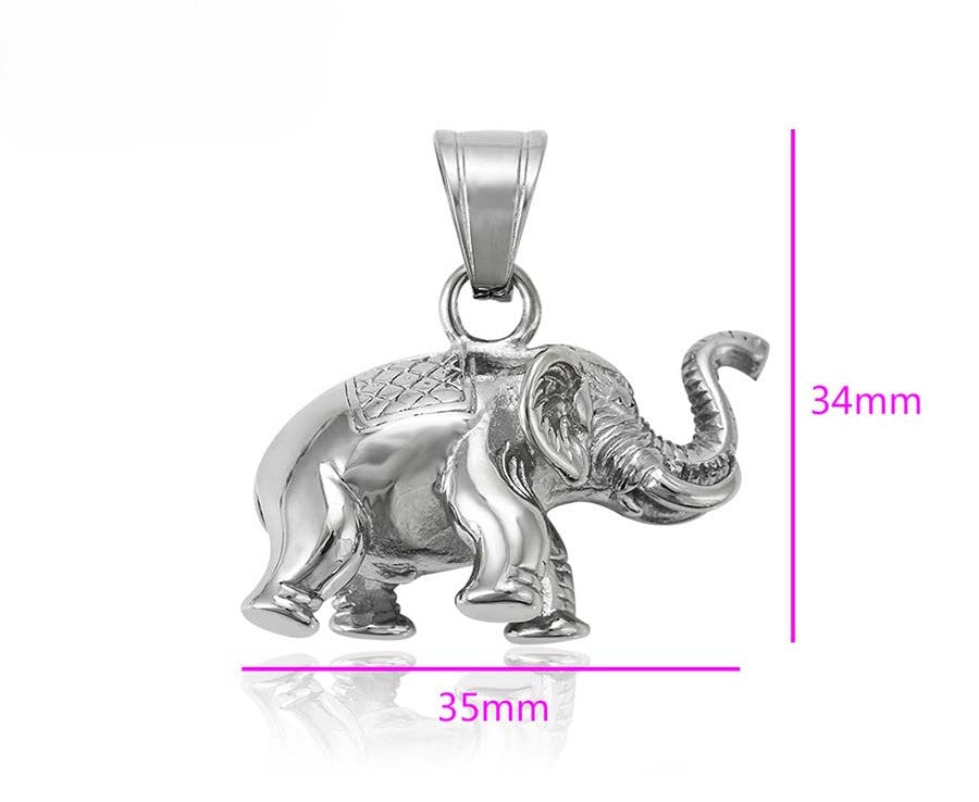 Sterling Silver Elephant Pendant Necklace - Good Luck Charm image 3