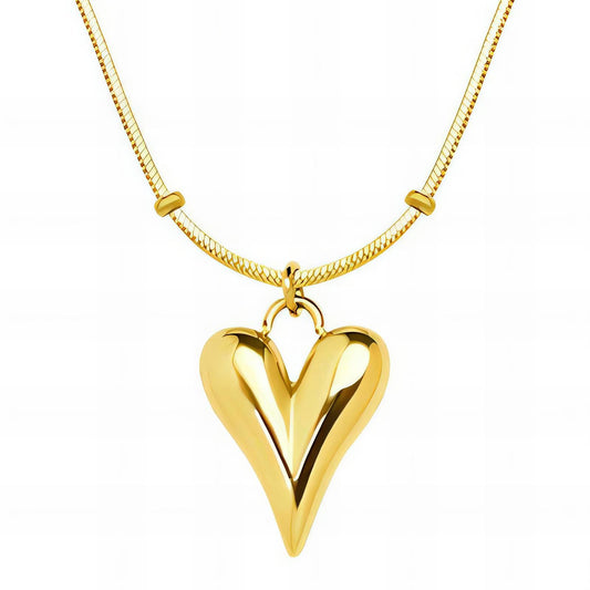 18K gold plated Stainless steel "Hearts" necklace image 1