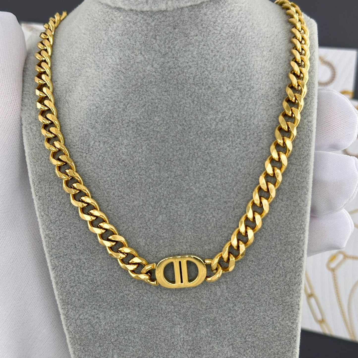 18K Gold Plated Stainless Steel Initial Pendant Necklace image 1