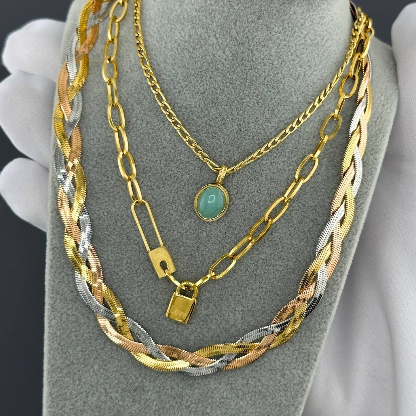 18K gold plated Stainless steel bracelet image 1