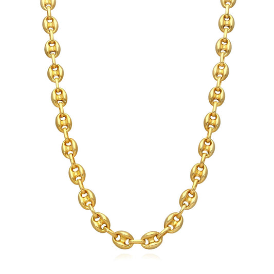 Anchor Link Necklace - 18K Gold Plated Stainless Steel image 1