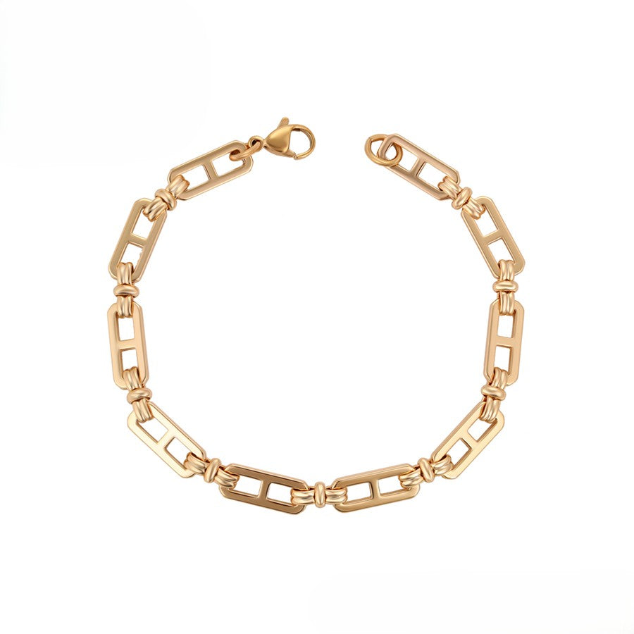 18K Gold Plated Mariner Link Bracelet image 0