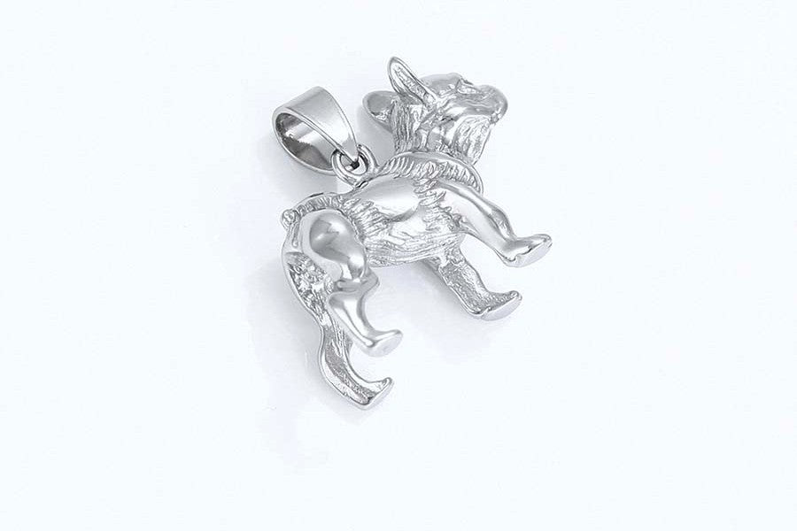 Silver French Bulldog Puppy Pendant image 4
