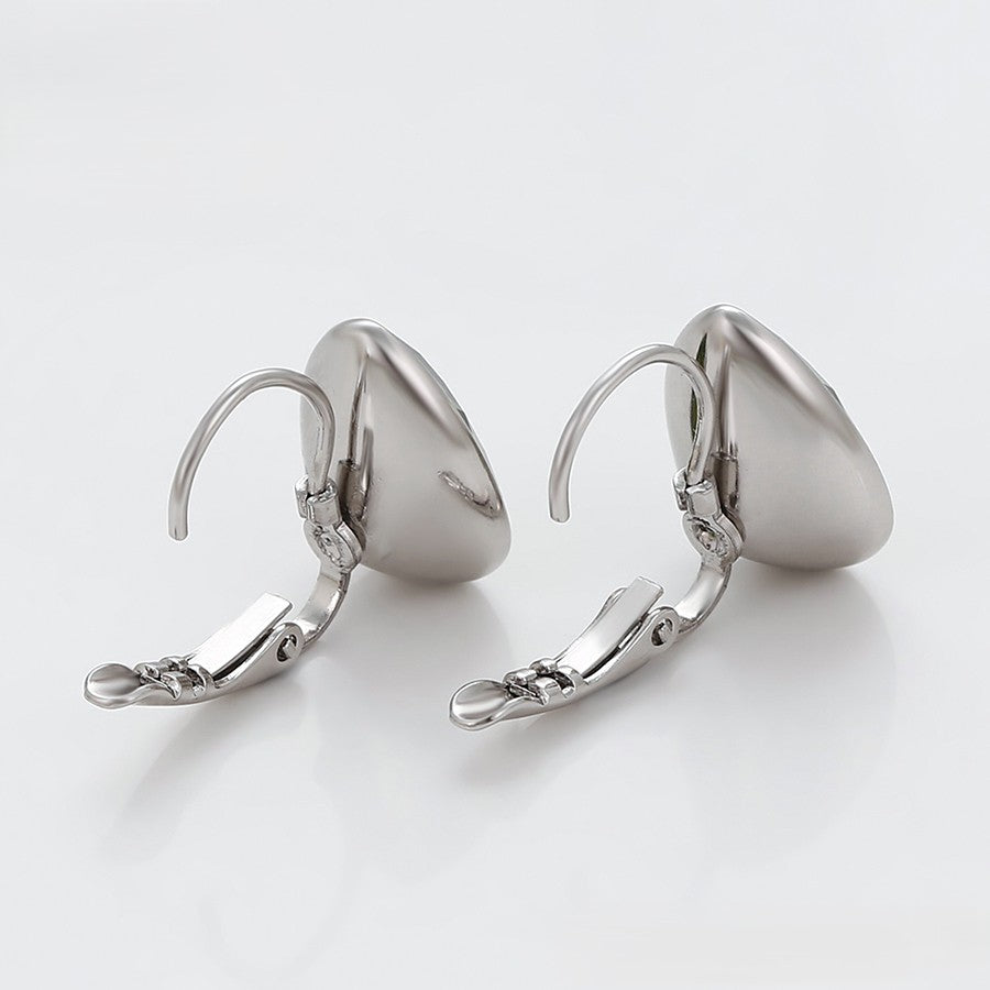 Simple platinum plated earring image 1