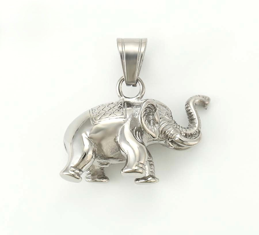 Sterling Silver Elephant Pendant Necklace - Good Luck Charm image 2
