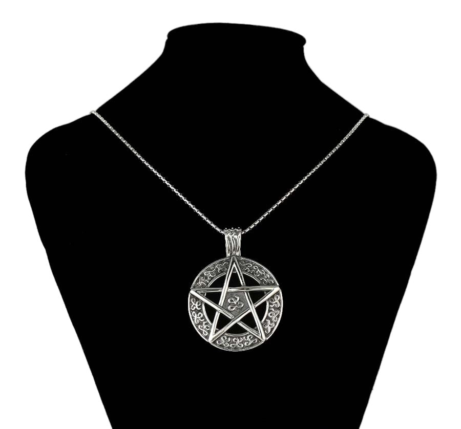 Sterling Silver Celtic Knot Pentagram Pendant image 1