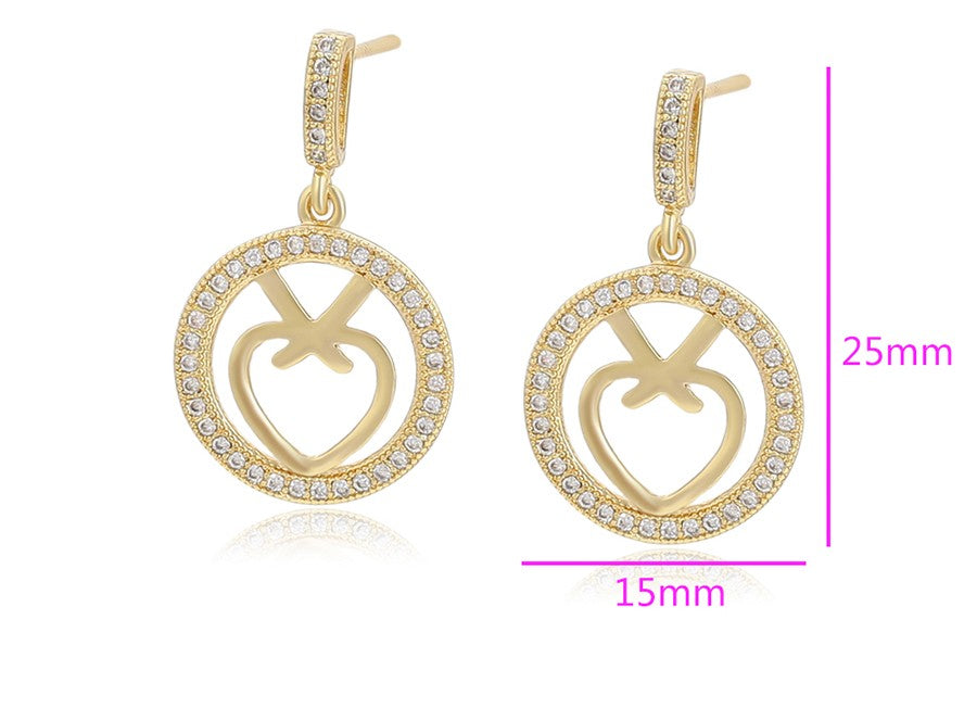14K gold plated color heart earrings, and let your confidence shine! 💫 image 1