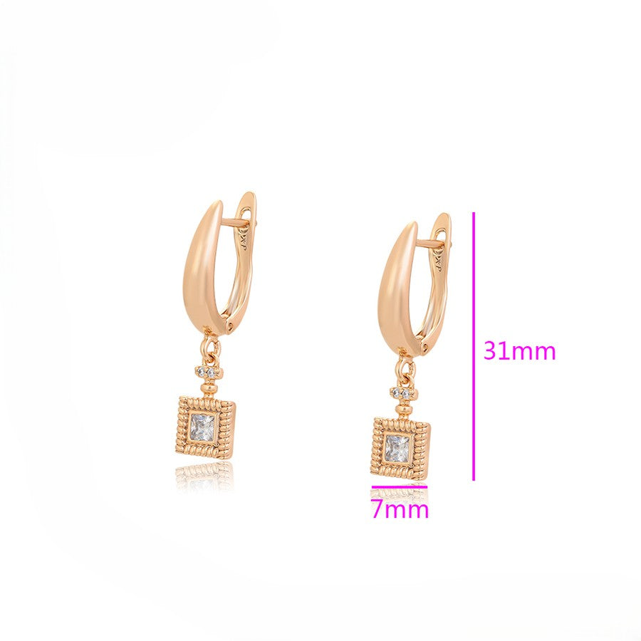 Elegant 18K Gold Plated Dangle Earrings image 3