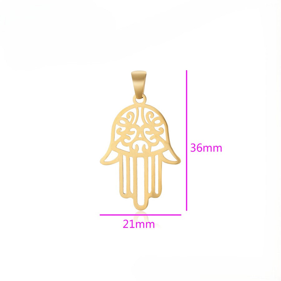 Protective 14K Gold Plated Hamas Hand Pendant image 2