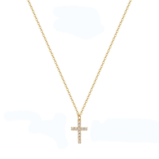 18K gold plated Stainless steel "Crosses" necklace image 0