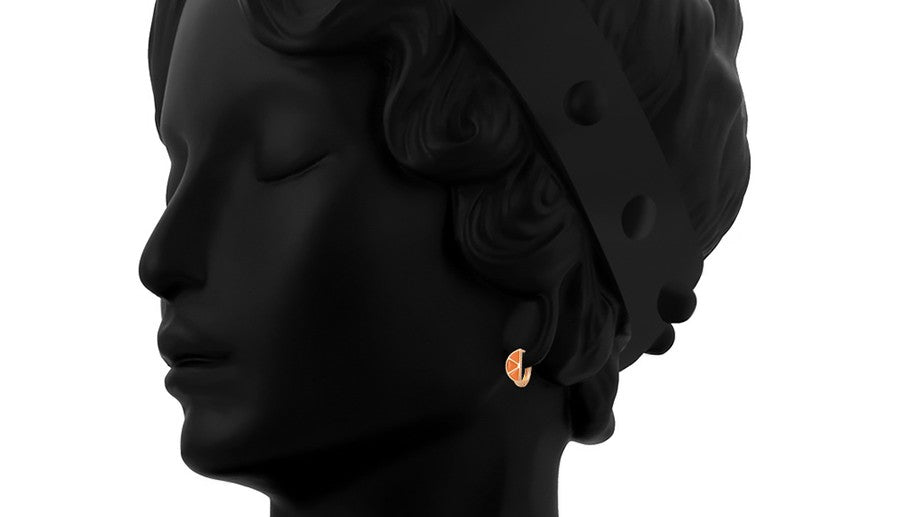 Orange Slice Hoop Earrings image 3