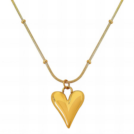 18K gold plated Stainless steel "Hearts" necklace image 0