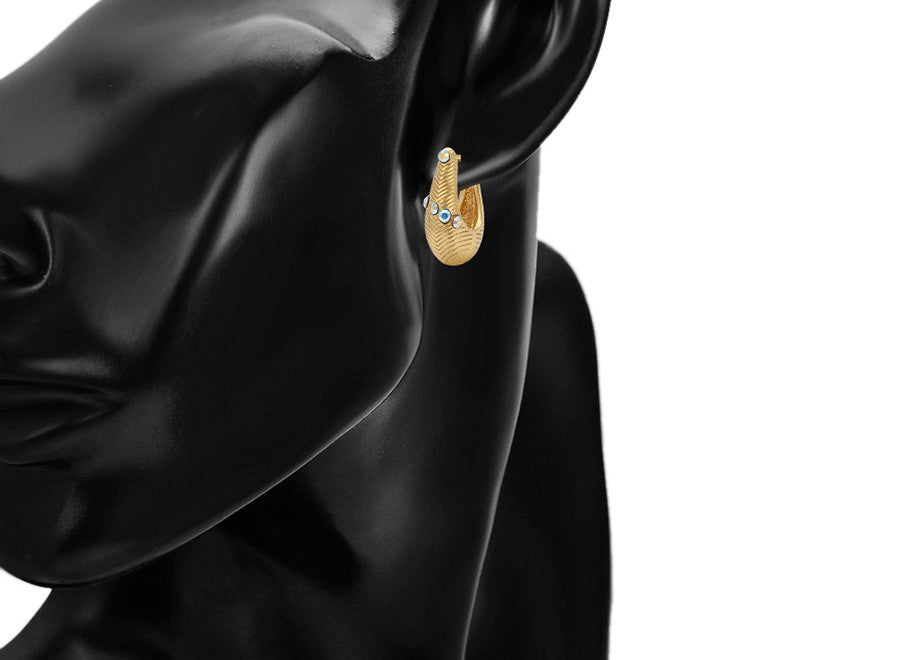 Crystal 14K gold color plated earring image 2