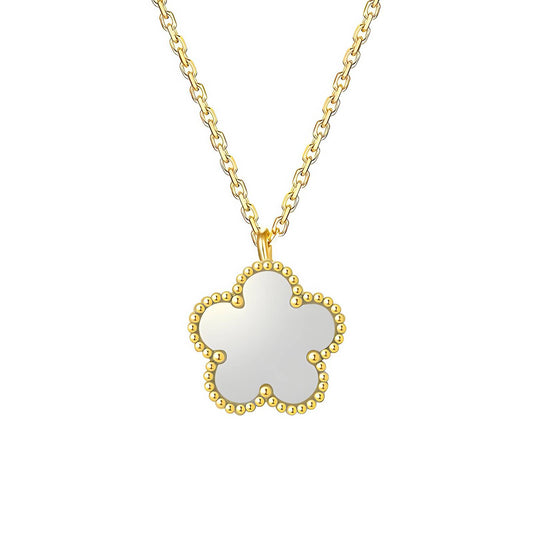 18K gold plated Stainless steel "Flower" necklace image 0