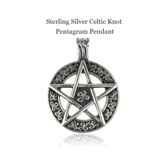 Sterling Silver Celtic Knot Pentagram Pendant image 0