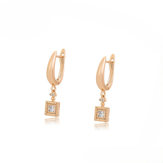 Elegant 18K Gold Plated Dangle Earrings image 0