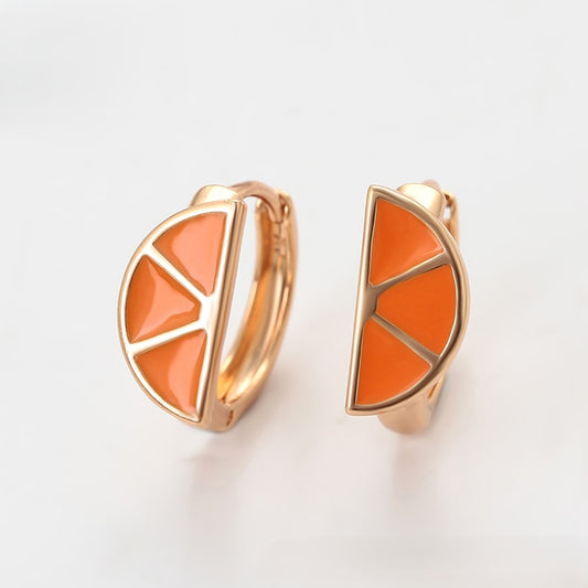 Orange Slice Hoop Earrings image 0