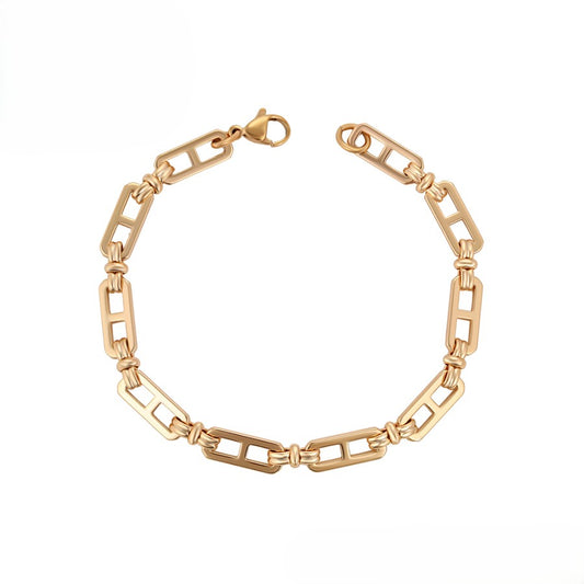 18K Gold Plated Mariner Link Bracelet image 0
