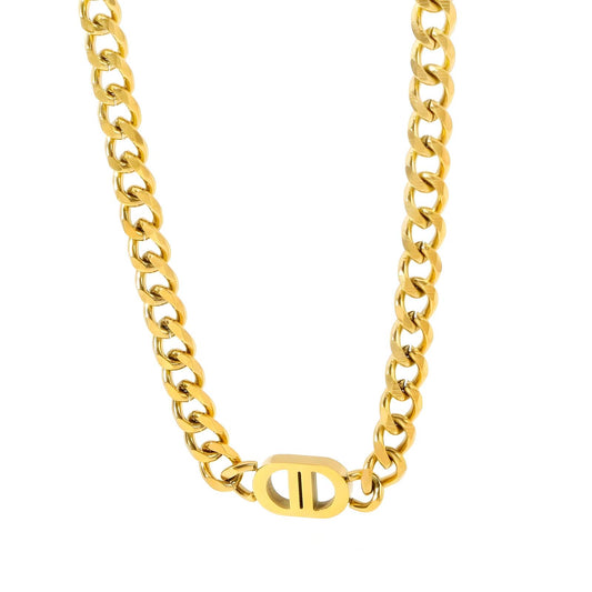 18K Gold Plated Stainless Steel Initial Pendant Necklace image 0