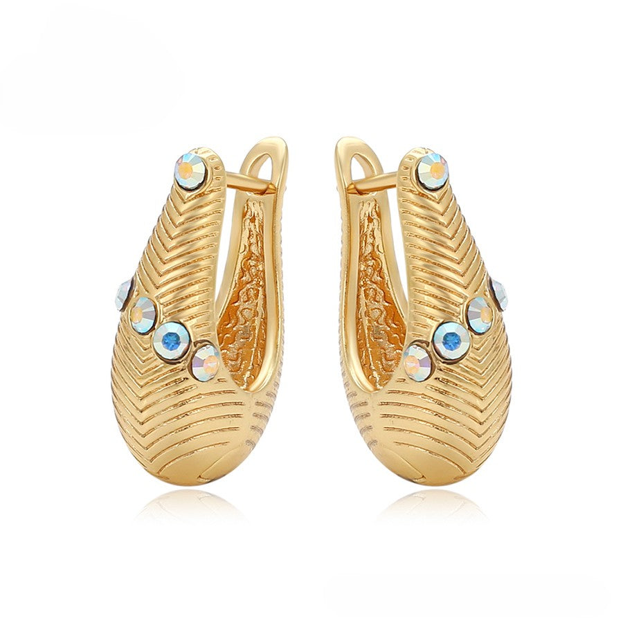 Crystal 14K gold color plated earring image 0