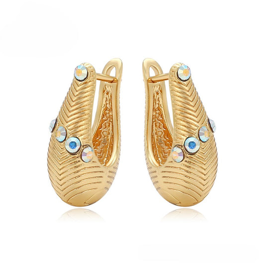 Crystal 14K gold color plated earring image 0