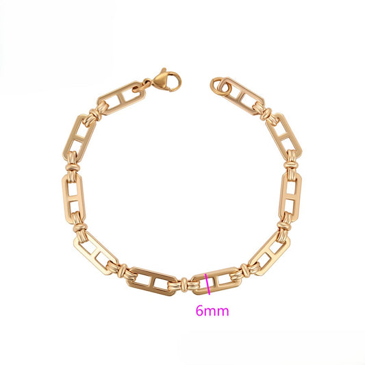 18K Gold Plated Mariner Link Bracelet image 1
