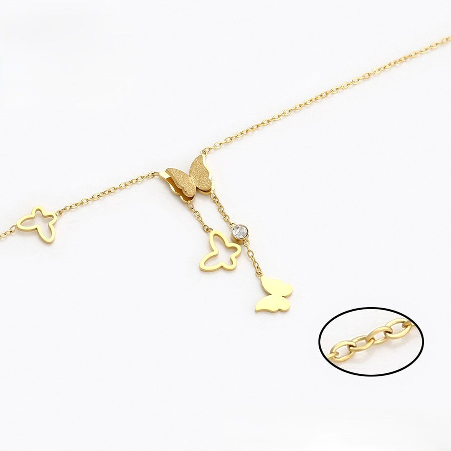 Gold Plated Butterfly Anklet image 3