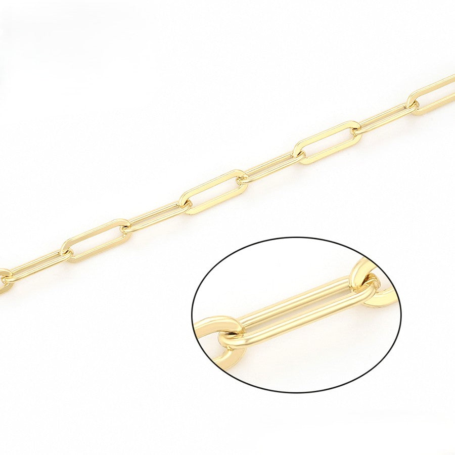 14K Gold Plated - Chunky Rectangular Link Necklace image 3