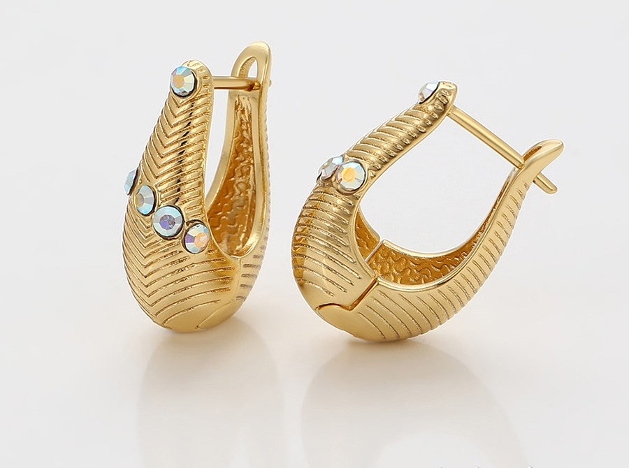 Crystal 14K gold color plated earring image 5